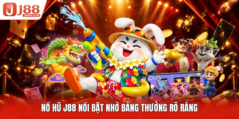 Nổ hũ J88 nổi bật nhờ bảng thưởng rõ ràng